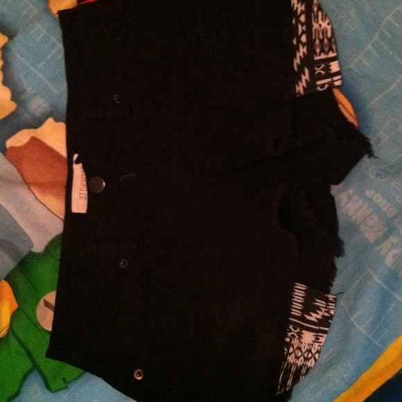 Black shorts and purse