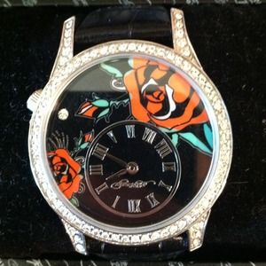 -Reduced- -reserved- NWT Ed Hardy crystal watch
