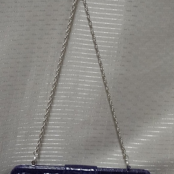 Purple Faux Python Clutch - Picture 3 of 4