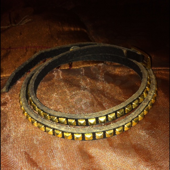 Black wrap bracelet with gold studs. 🌟 reduced. - Picture 2 of 2