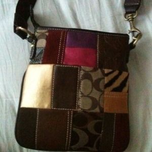 Coach inspired over shoulder purse