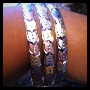 3 gold color  bangles