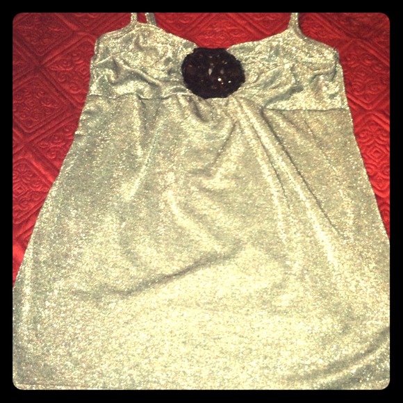 Shimmery top with jewels