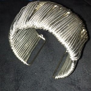 Night on the town,Heavy silver bracelet.
