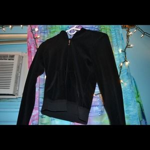 Black Juicy Velour Hoodie