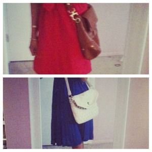 BUNDLE brown and cream cross body bags