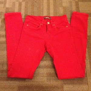 RESERVED Abby Dawn Red skinny jeans!!