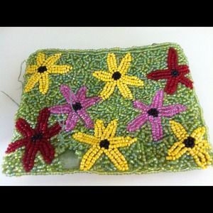 Cute Beaded zipper wallet!