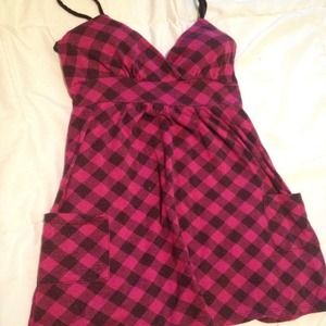 Cute Plaid Spaghetti Strap.