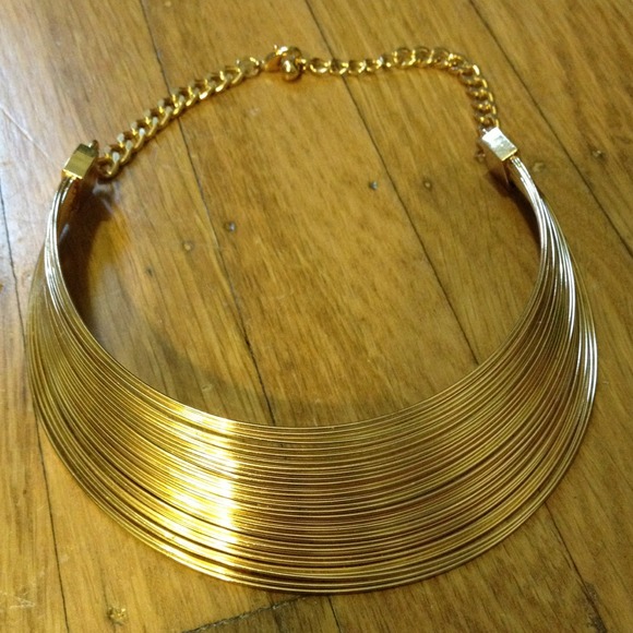 Bright gold choker