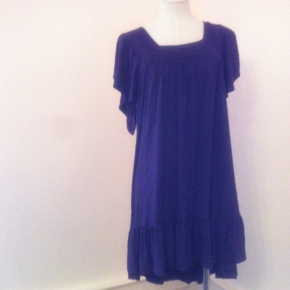 Loose baby doll style dress. Royal purple color.
