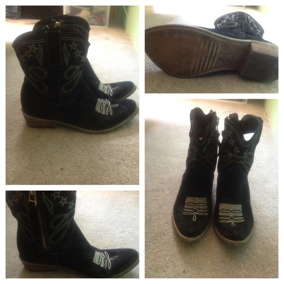 Sold!!!! Suede cowboy boots