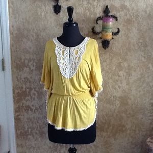 Mustard boho top
