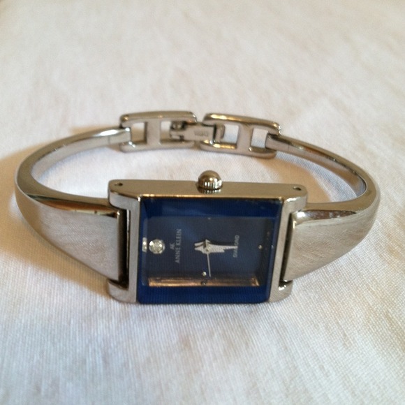 Anne Klein Blue Face Diamond Watch