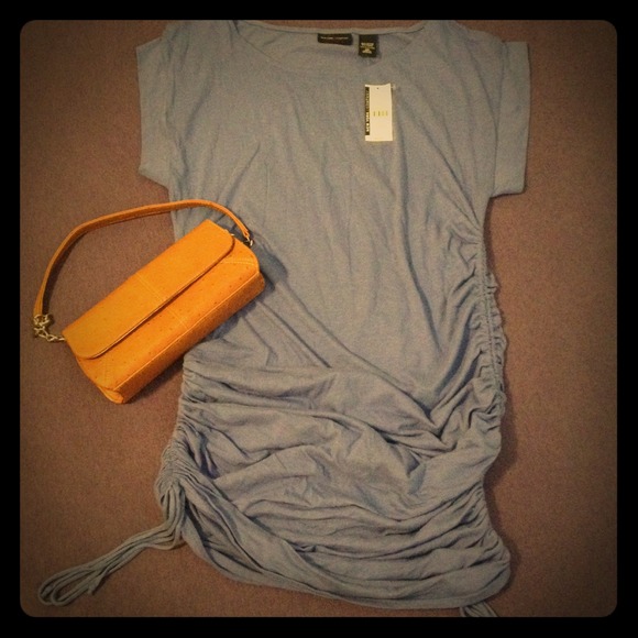 Hold- NWT Soft light blue dress with cinched sides