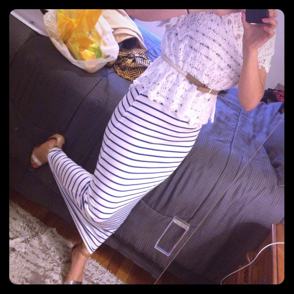 RESERVED !!! Nautical Blue striped maxi dress - SM