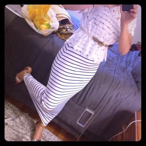 RESERVED !!! Nautical Blue striped maxi dress - SM