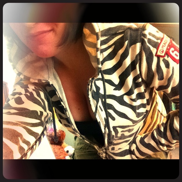 Lucky Brand zebra print hoodie