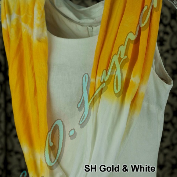SH Gold & White Infinity Scarf - Picture 1 of 1