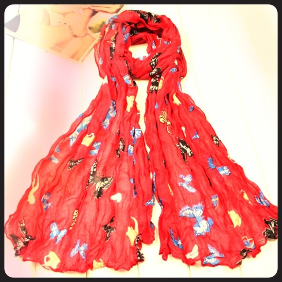 Red butterfly aced NWOT