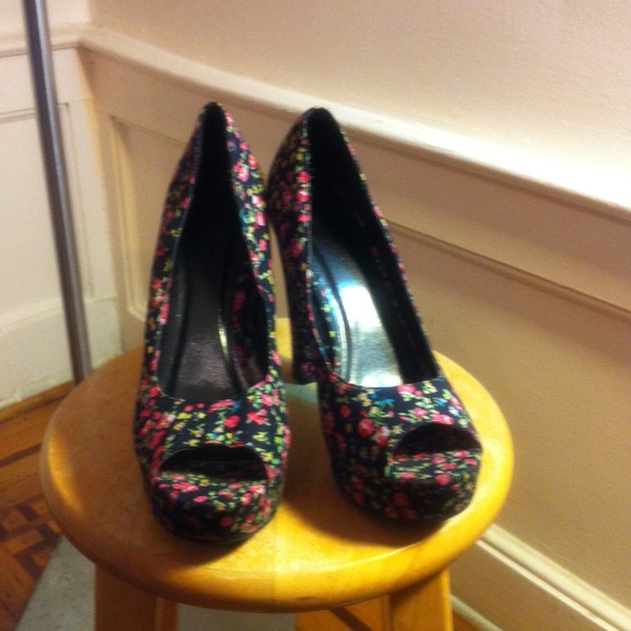 Floral high heels
