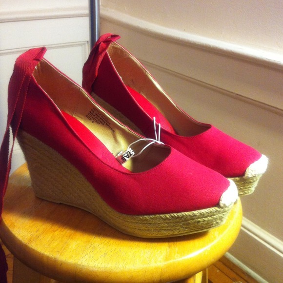 Red espadrilles
