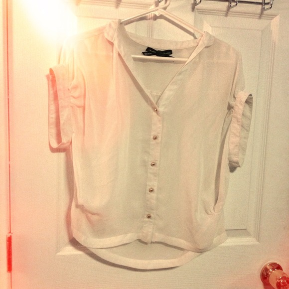 White Button Up Top