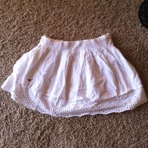 White lace skirt