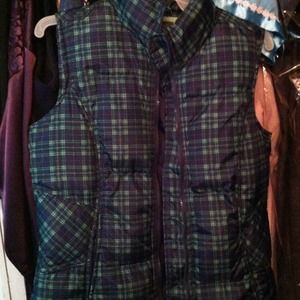U.S polo assn Green/blue plaid vest