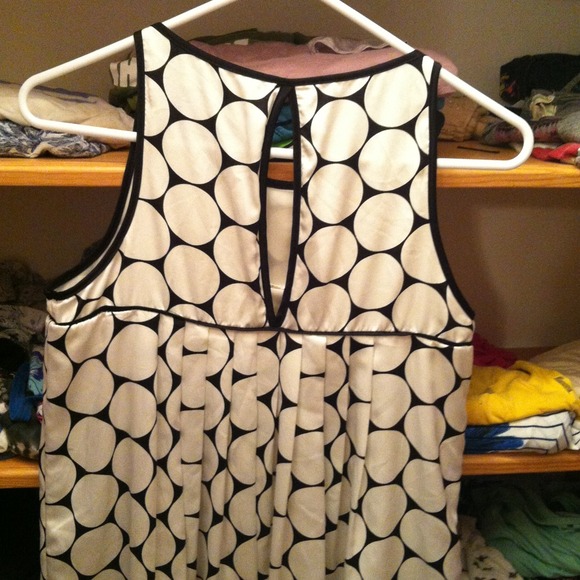 ❌SOLD❌ retro black and white polka dot dress - Picture 2 of 3