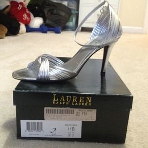 Lauren by Ralph Lauren Silver Sandals
