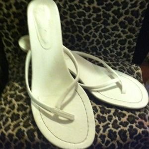 Nice white thong sandal.