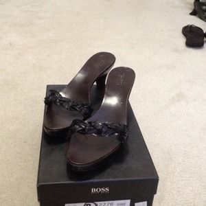 Vintage Hugo Boss Leather Sandals