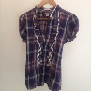 Plaid Urban Renewal Short Sleeved Top