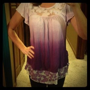 Buckle Ombré purple top