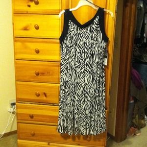 Zebra dress never worn with tags