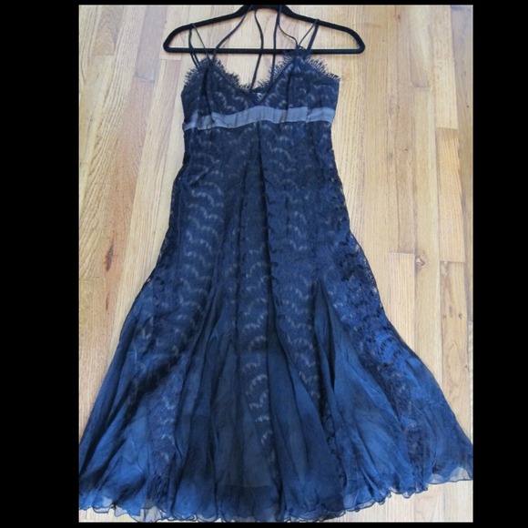 Bcbg max azria lace chiffon evening/cocktail dress