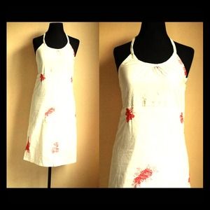 SOLD Preloved white and red dress