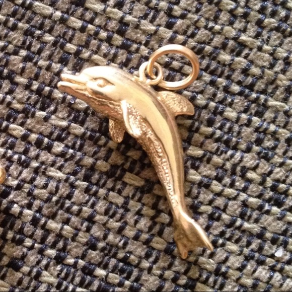 14k dolphin charm