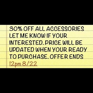 30% off all accesories
