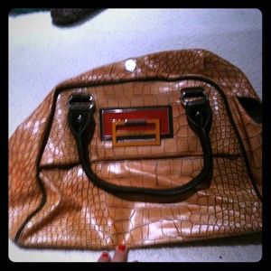 Reduced! Nicole Lee Alligator Skin bowling bag!