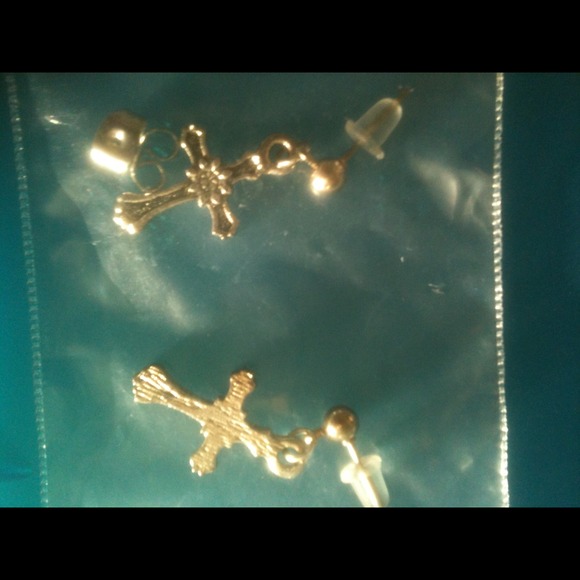 Small Cross Post Style Earrings