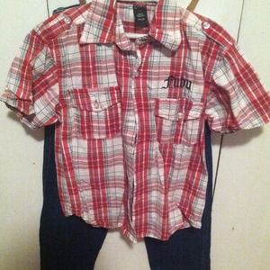 Fubu Shirt and Jeans outfit