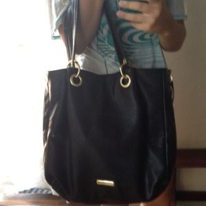 Steve Madden Handbags - Steve Madden black leopard trim tote bag Steve Madden Handbags - Steve Madden black leopard trim tote bag