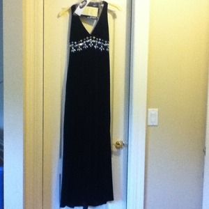 Black velvet gown. Lord and taylor size 3/4