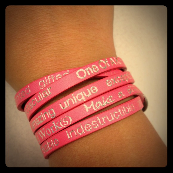 Inspirational leather bracelet REDUCED!