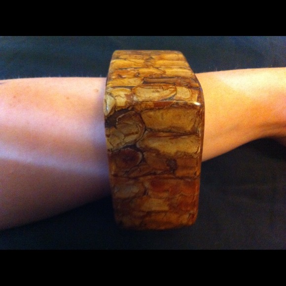 💋⬇Laminated Cork Square Bangle