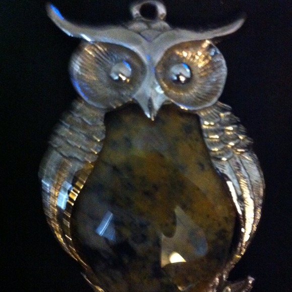 💙SOLD💙Silver-plated Owl Pendant - Picture 1 of 3