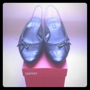 Cute pointy toe sling back flats