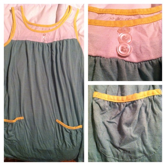 ❌bundled❌Color block sleeveless tunic